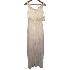 Gianni Bini Ivory Shorts Romper with Maxi Skirt